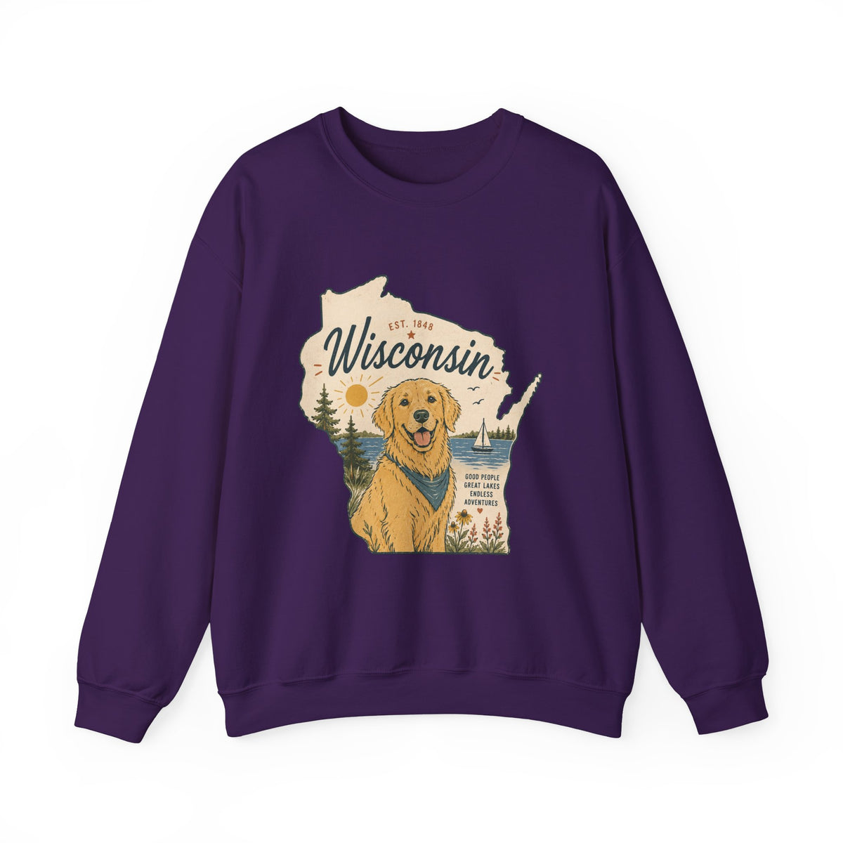 Wisconsin Golden Retriever Sweatshirt | Dog Mom Crewneck