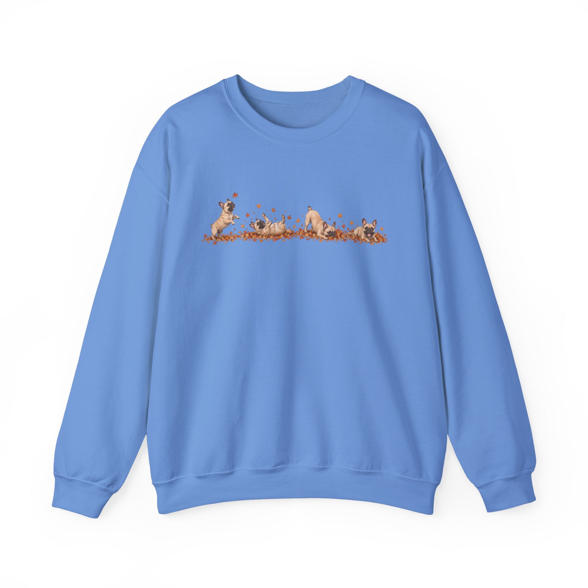 French Bulldog Playing in Leaves Fall Sweatshirt
