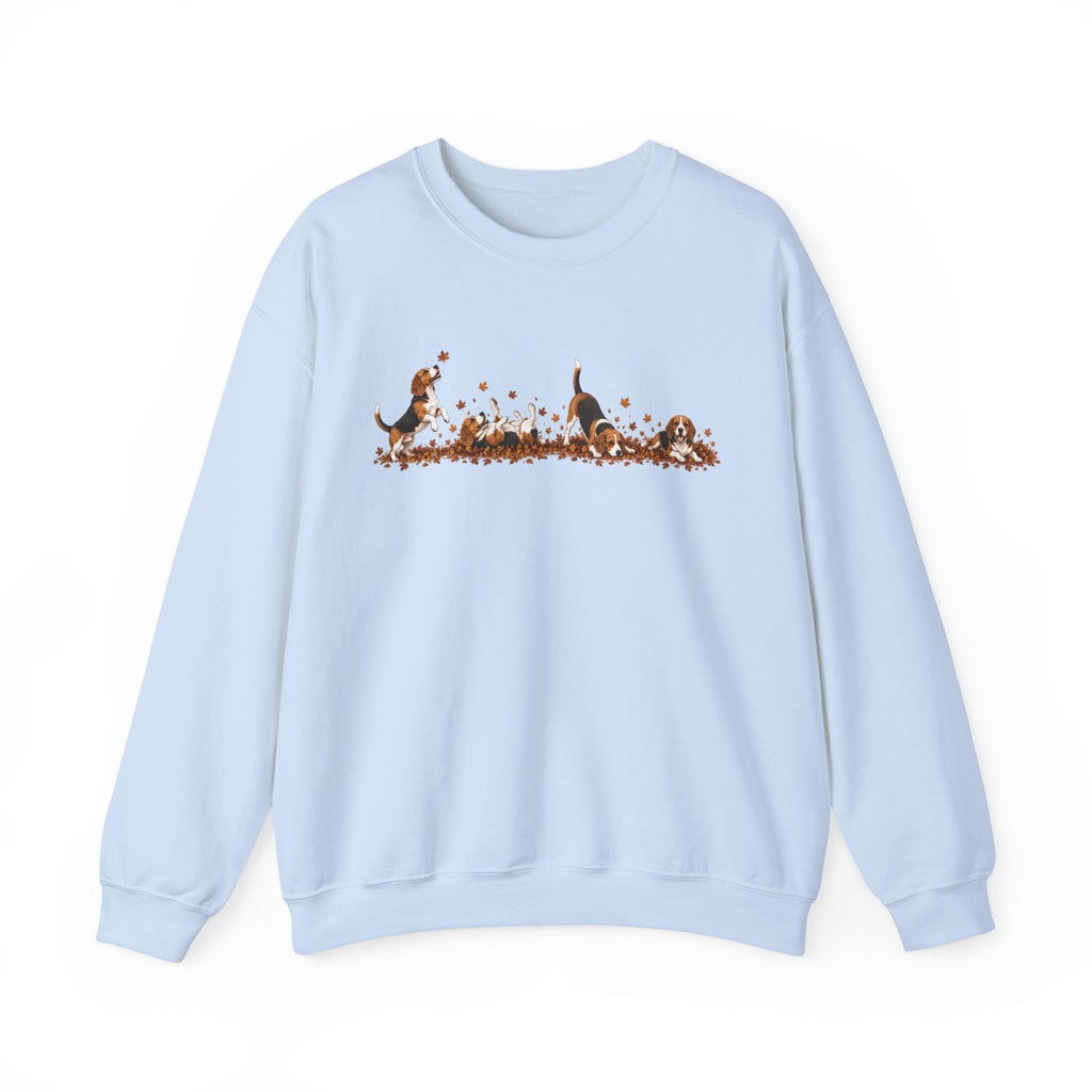 Beagle Playing in Leaves Fall Sweatshirt