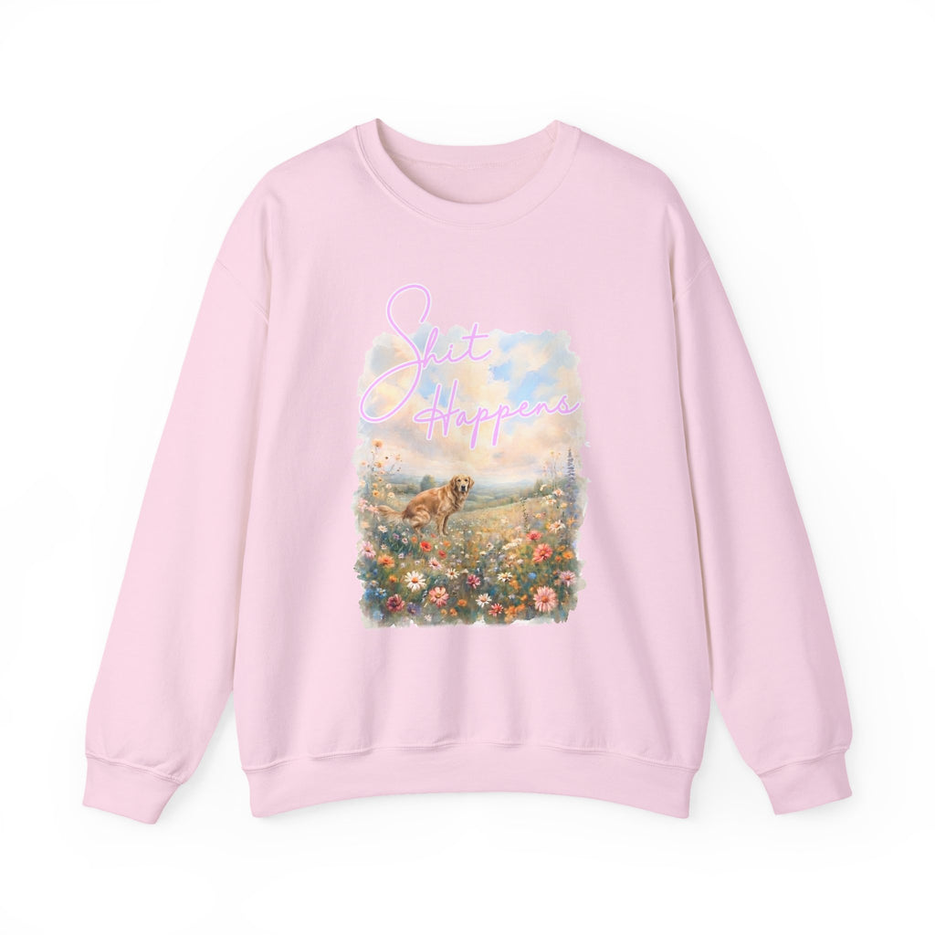 Shit Happens Golden Retriever Crewneck Sweatshirt