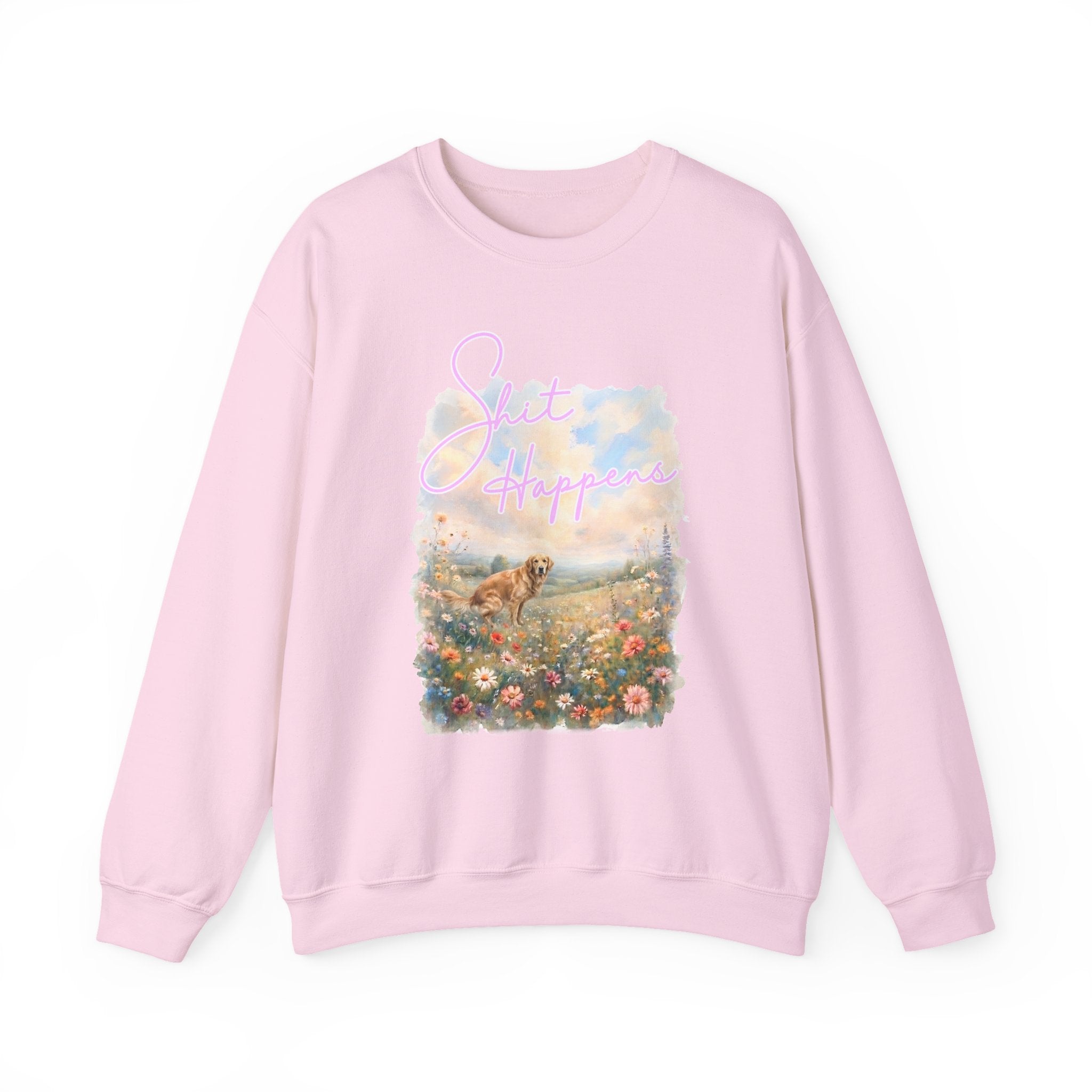 Shit Happens Golden Retriever Crewneck Sweatshirt