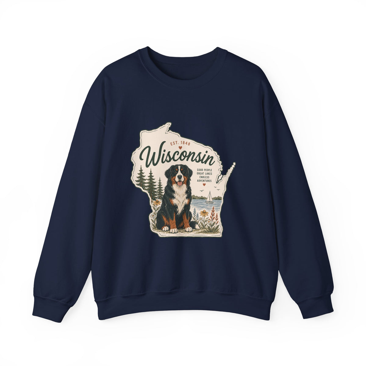 Wisconsin Bernese Mountain Dog Sweatshirt | Dog Mom Crewneck
