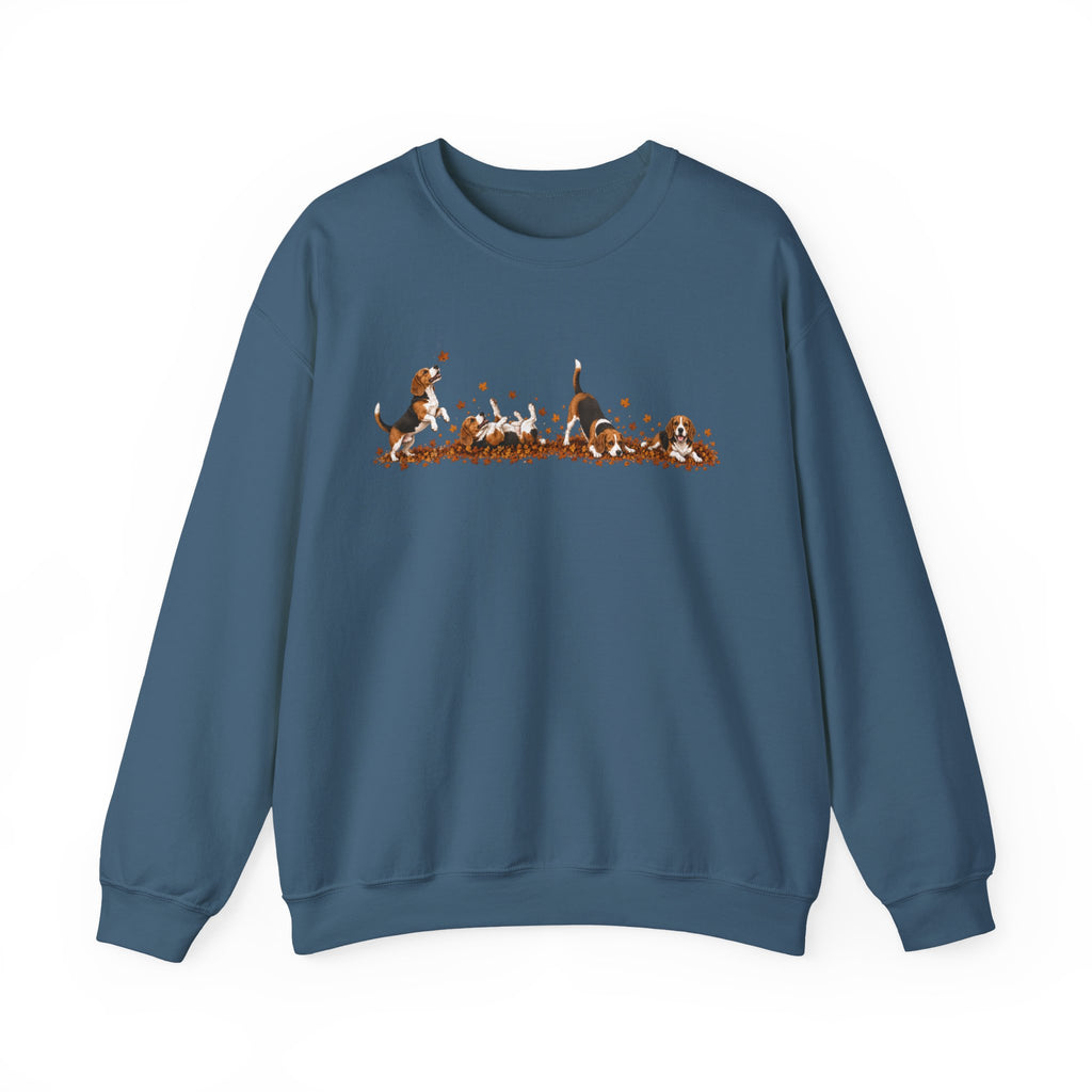 Beagle Playing in Leaves Fall Sweatshirt