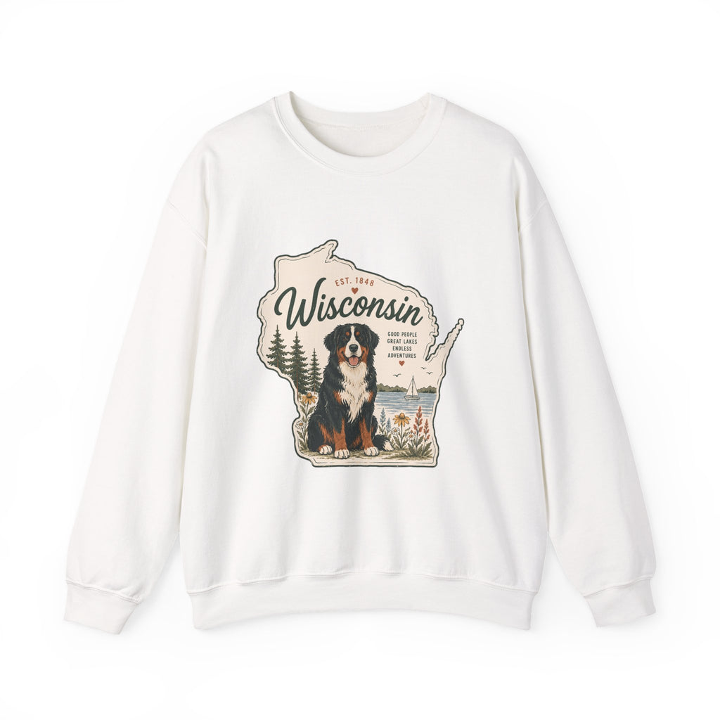 Wisconsin Bernese Mountain Dog Sweatshirt | Dog Mom Crewneck