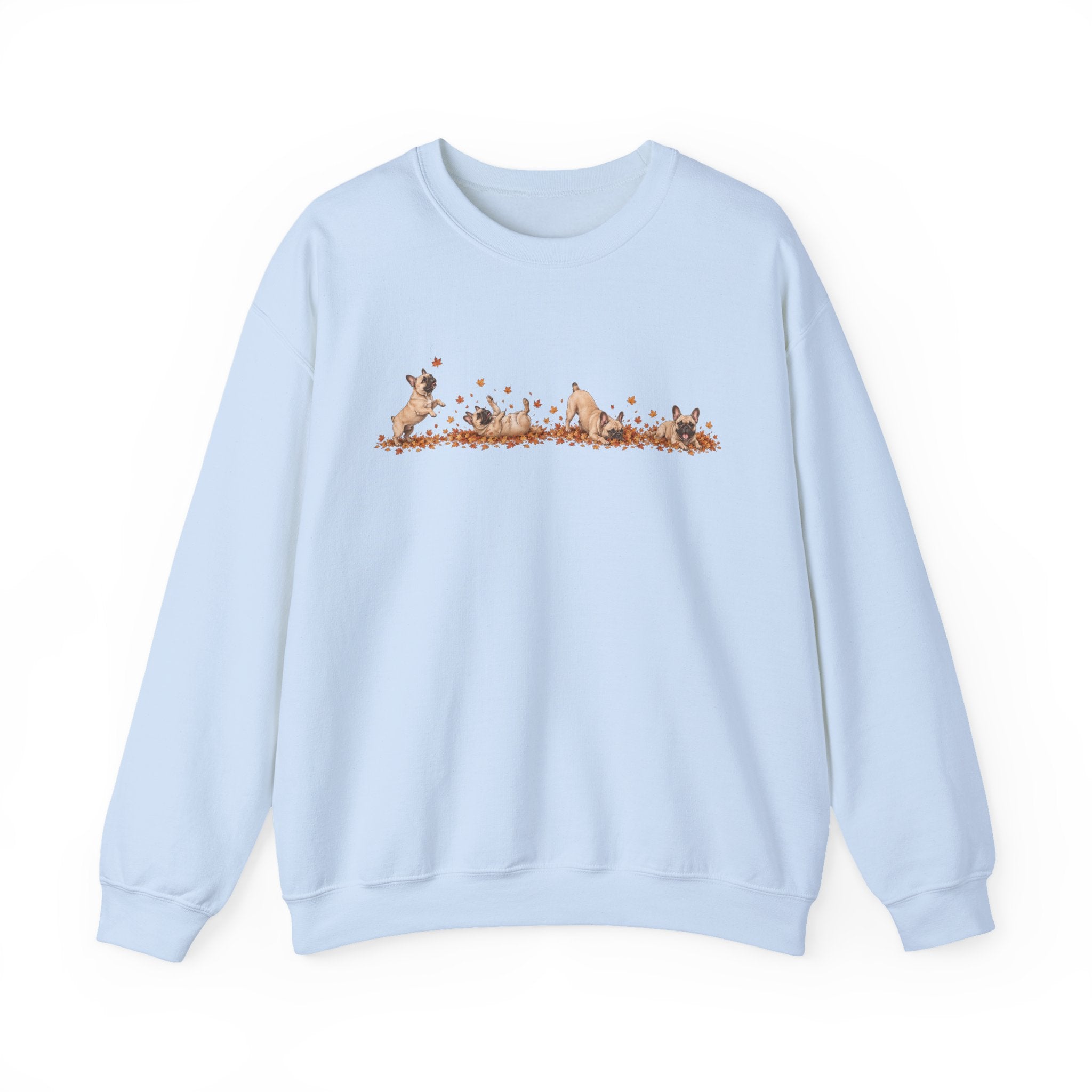 French Bulldog Playing in Leaves Fall Sweatshirt