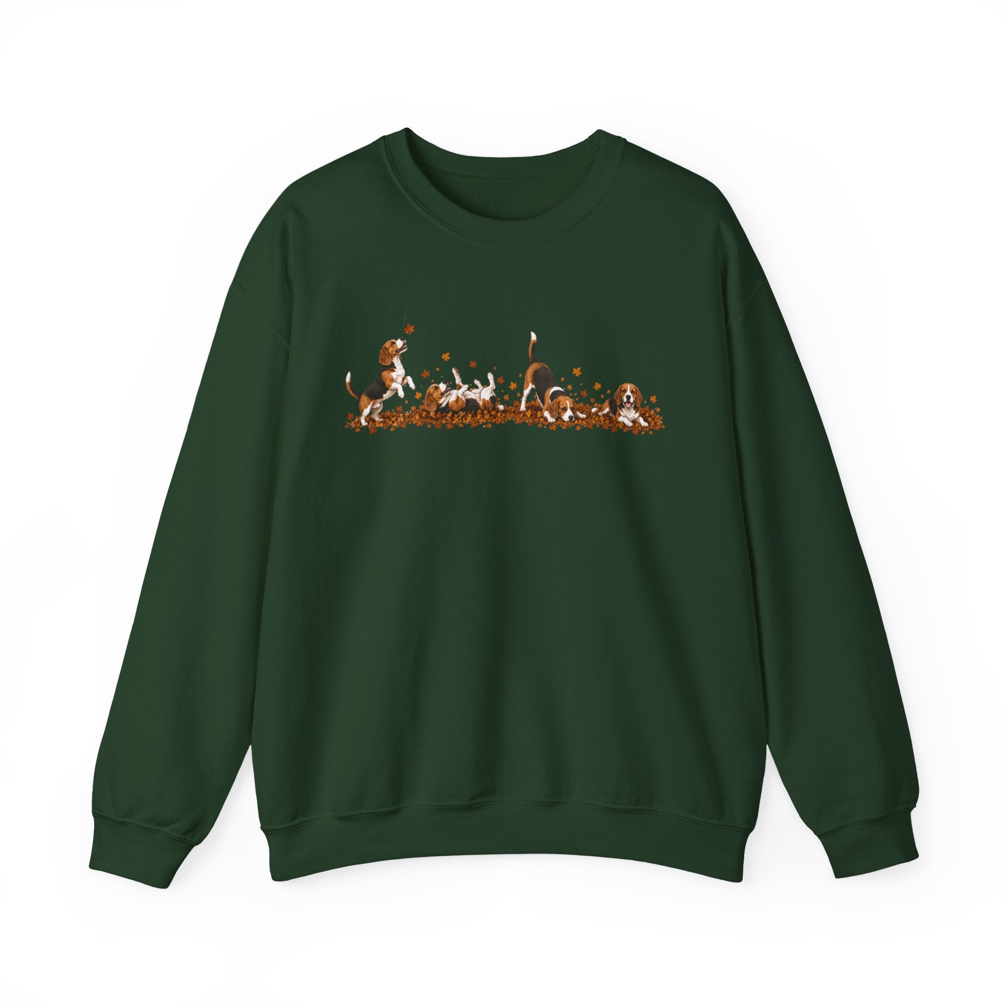 Beagle Playing in Leaves Fall Sweatshirt
