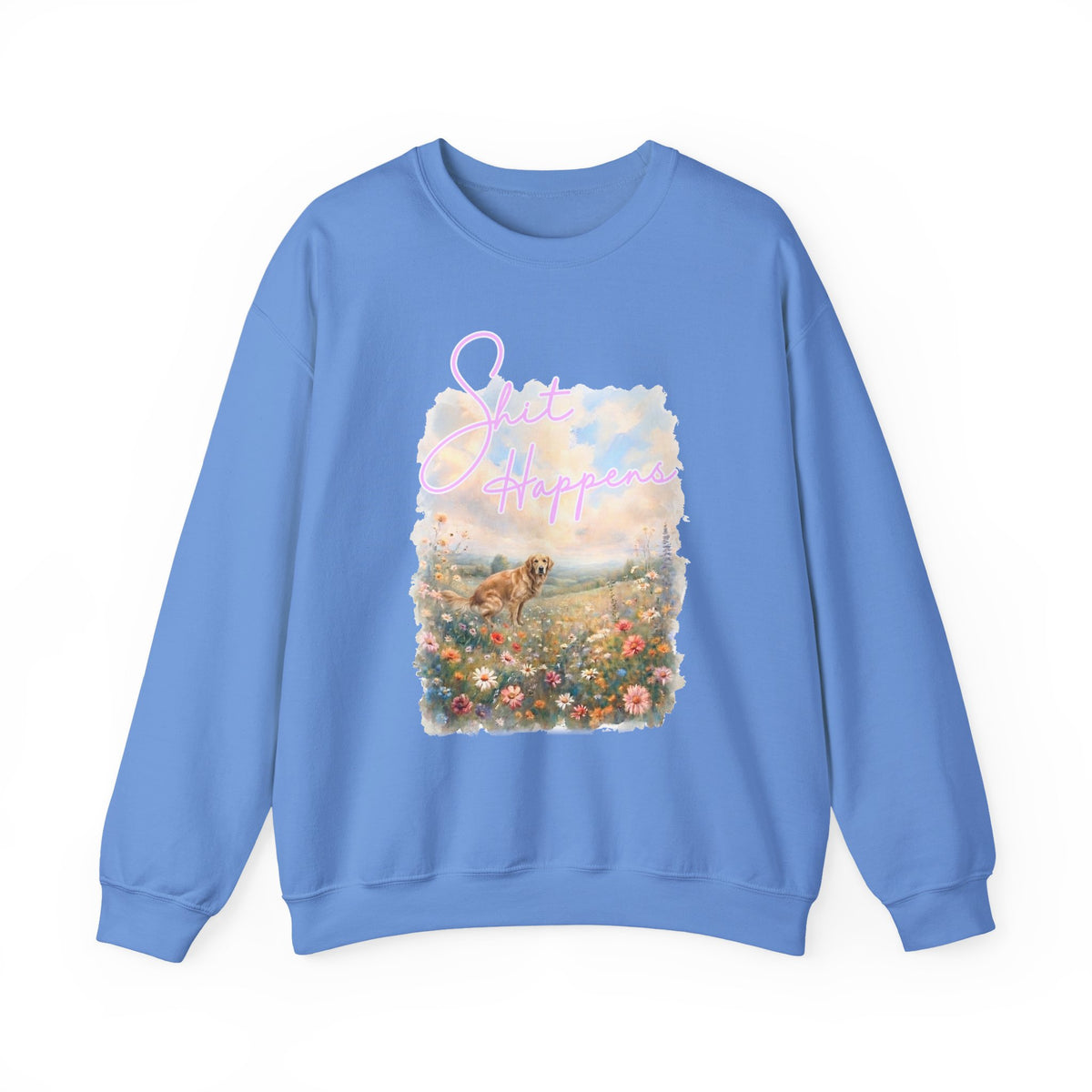 Shit Happens Golden Retriever Crewneck Sweatshirt