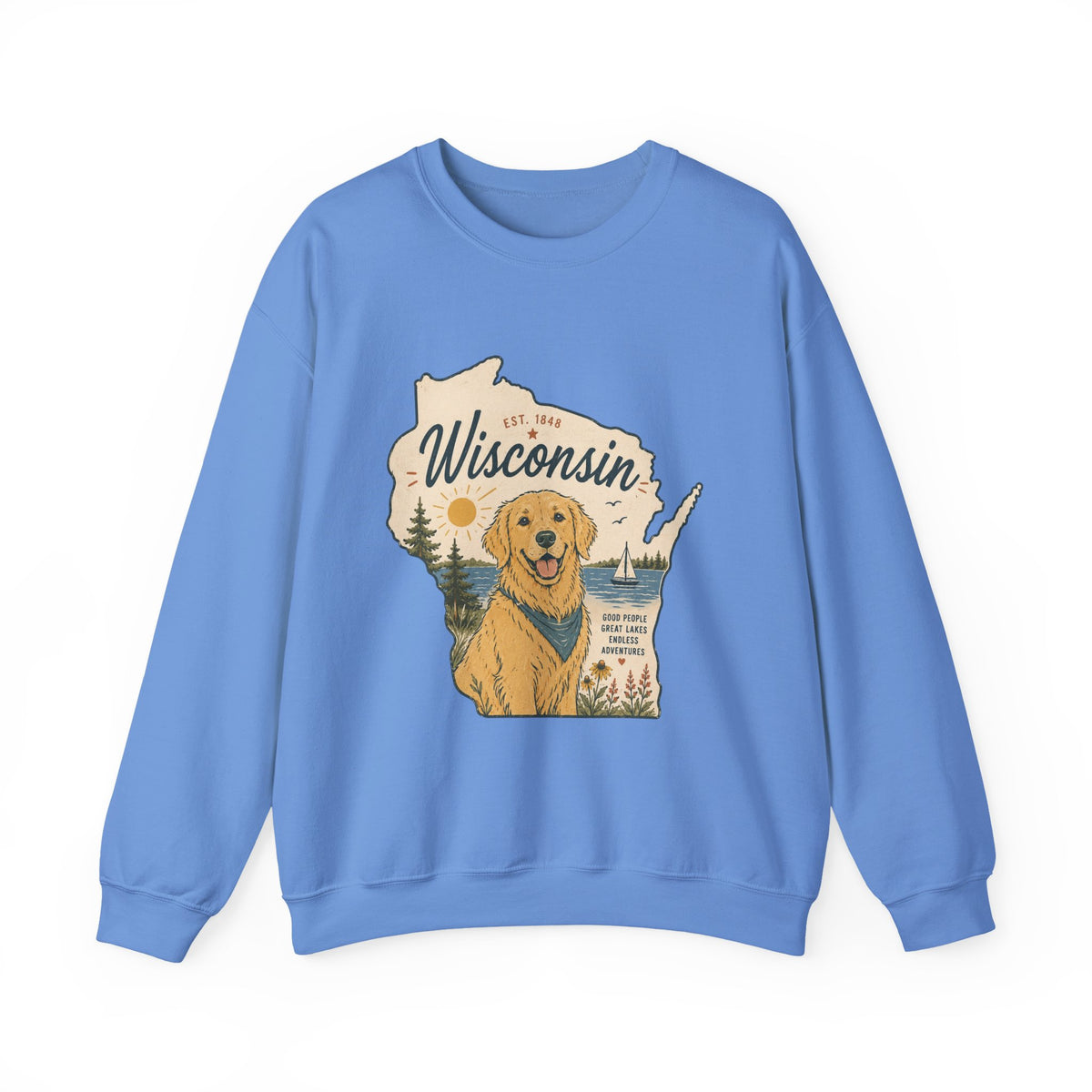 Wisconsin Golden Retriever Sweatshirt | Dog Mom Crewneck