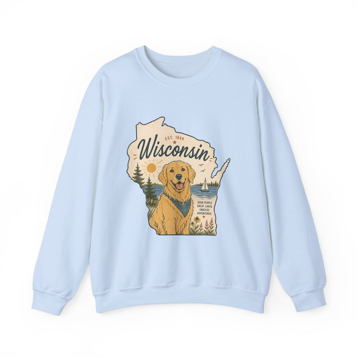 Wisconsin Golden Retriever Sweatshirt | Dog Mom Crewneck