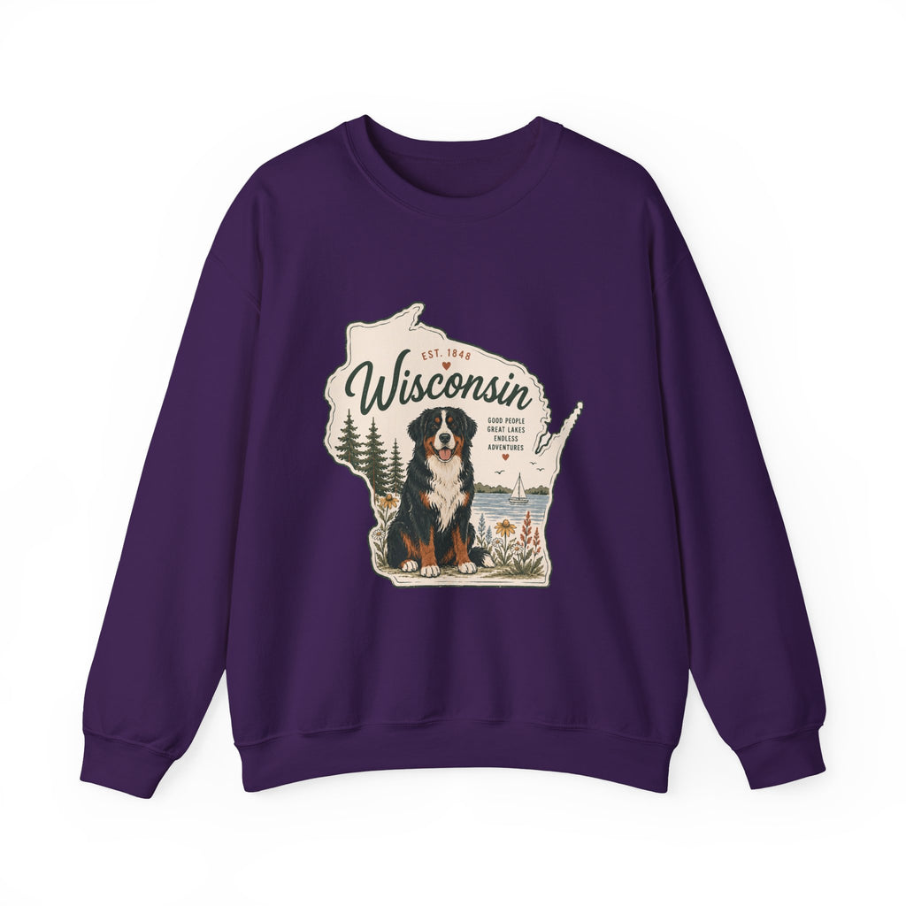 Wisconsin Bernese Mountain Dog Sweatshirt | Dog Mom Crewneck