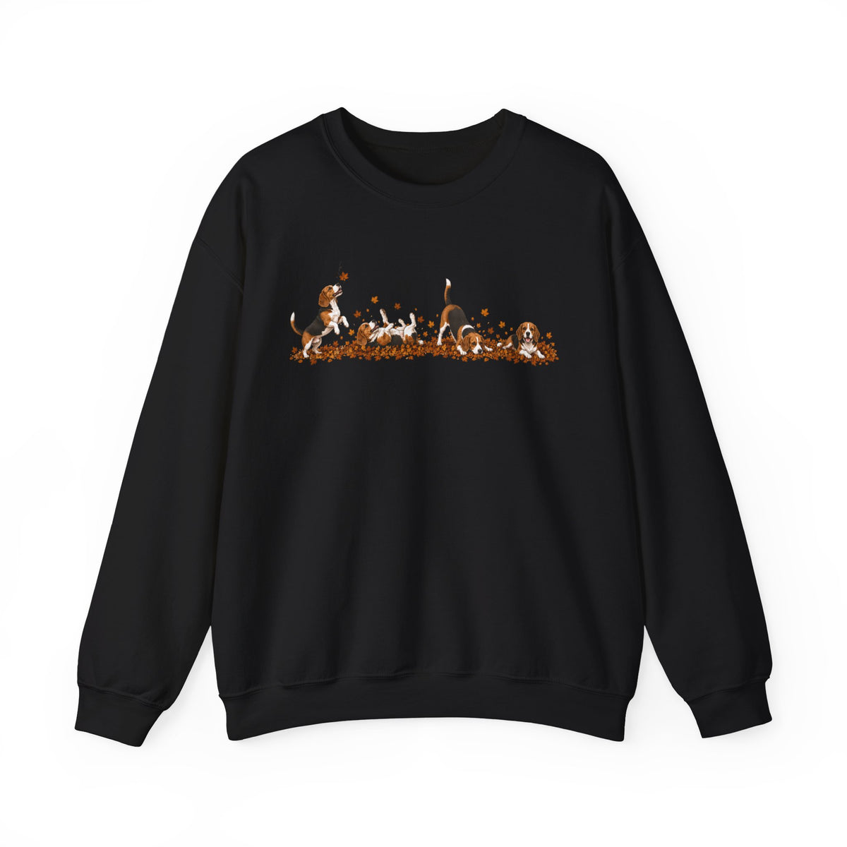 Beagle Playing in Leaves Fall Sweatshirt