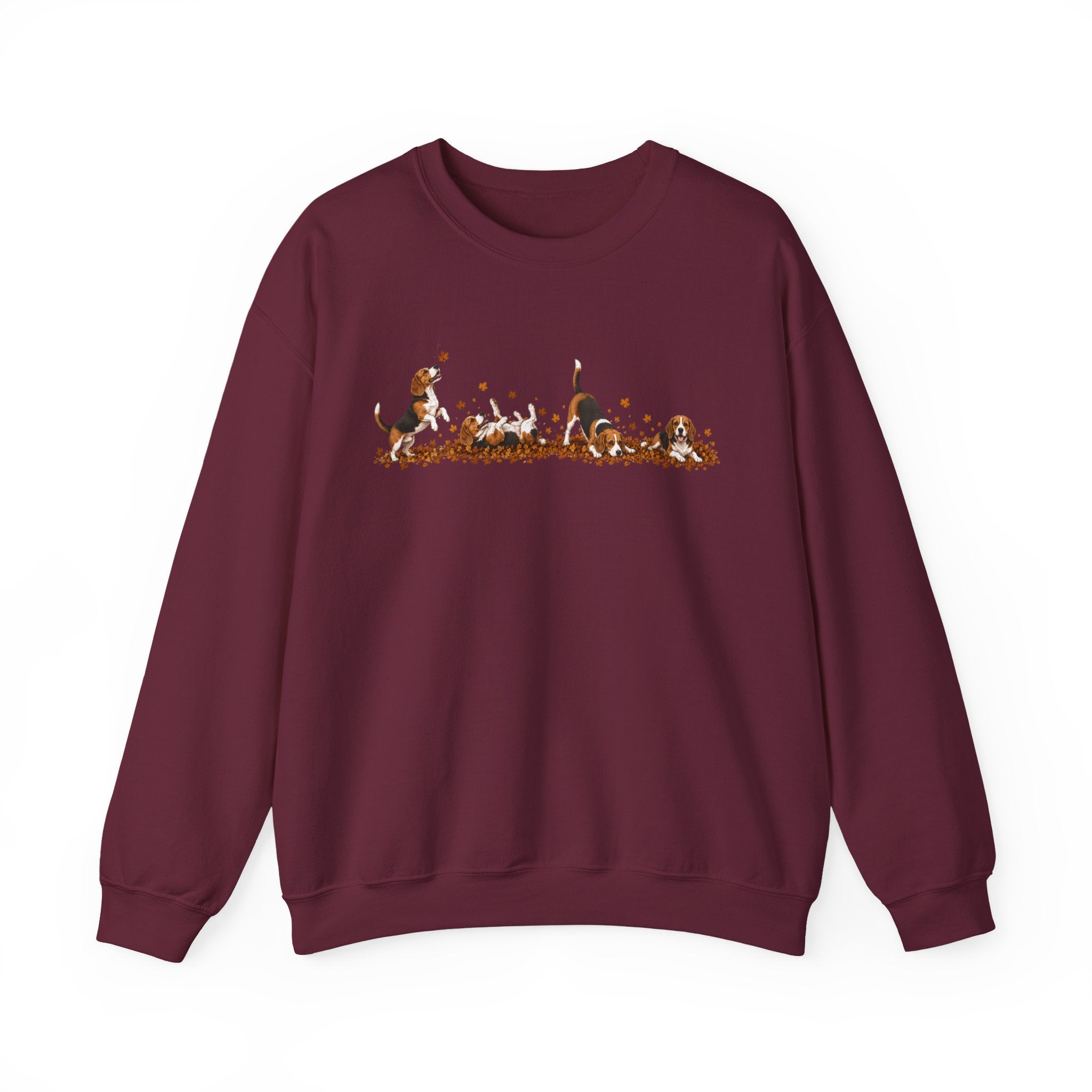 Beagle Playing in Leaves Fall Sweatshirt