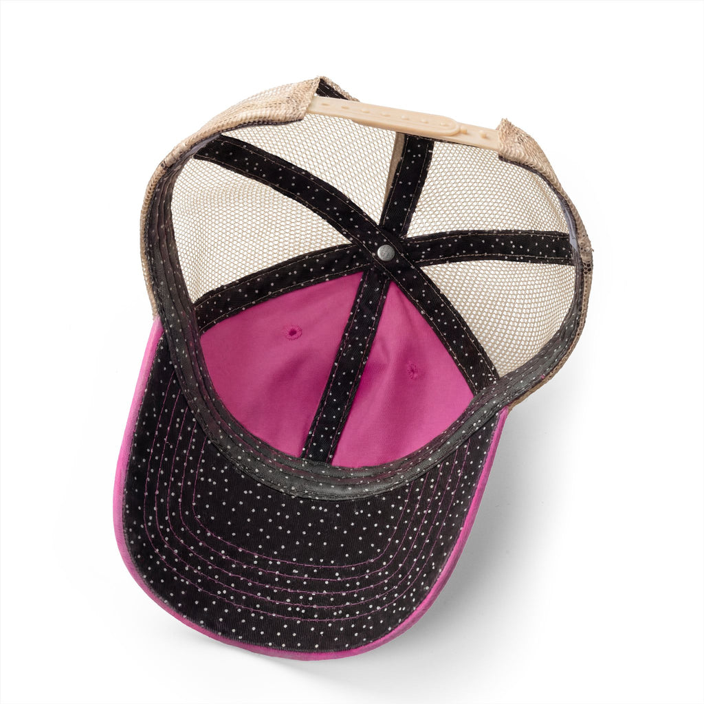 Women’s Embroidered Fishing Hat – Crappie Attitude High Ponytail Trucker Hat