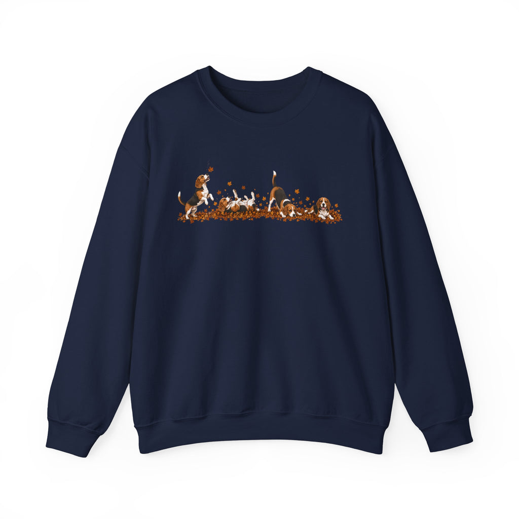 Beagle Playing in Leaves Fall Sweatshirt