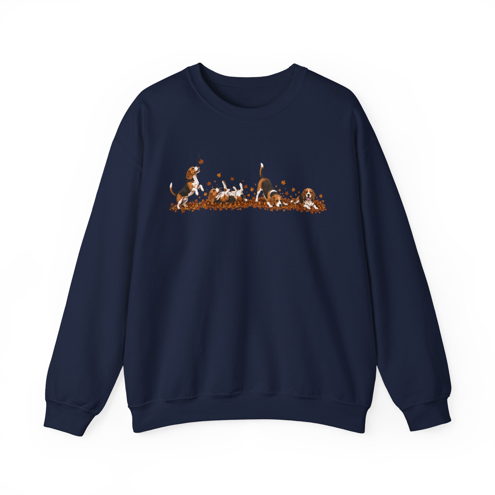 Beagle Playing in Leaves Fall Sweatshirt