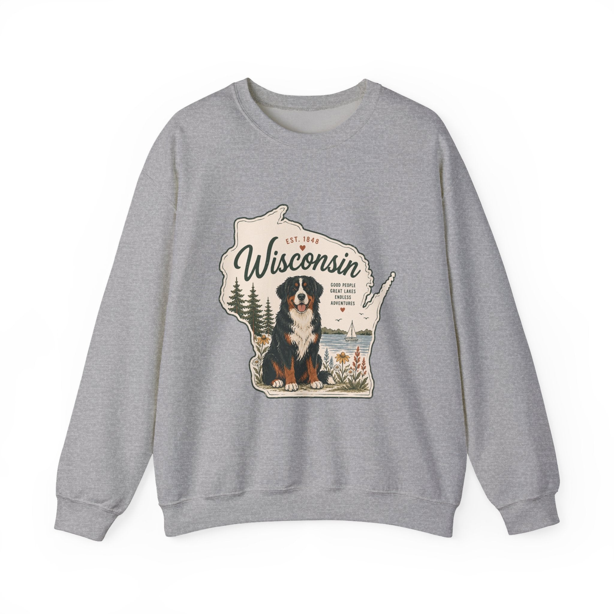 Wisconsin Bernese Mountain Dog Sweatshirt | Dog Mom Crewneck