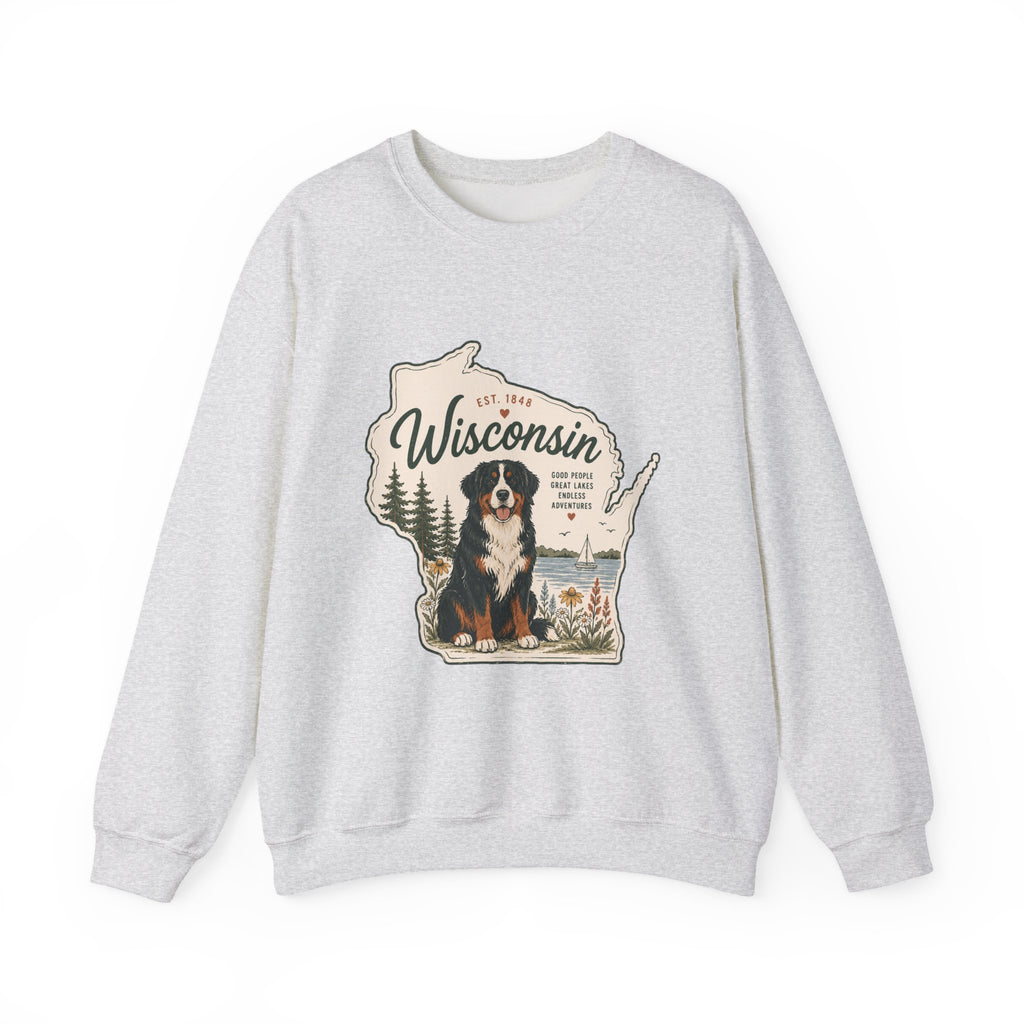 Wisconsin Bernese Mountain Dog Sweatshirt | Dog Mom Crewneck