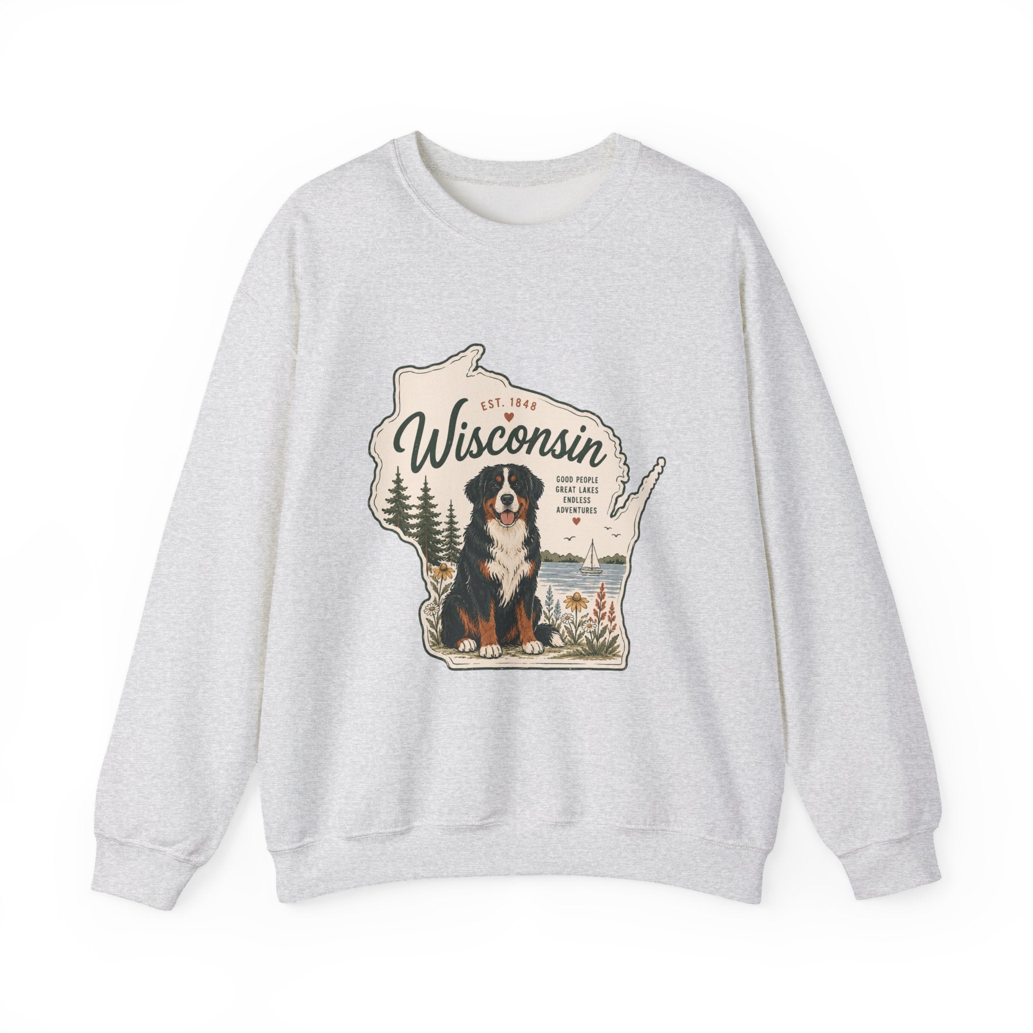 Wisconsin Bernese Mountain Dog Sweatshirt | Dog Mom Crewneck