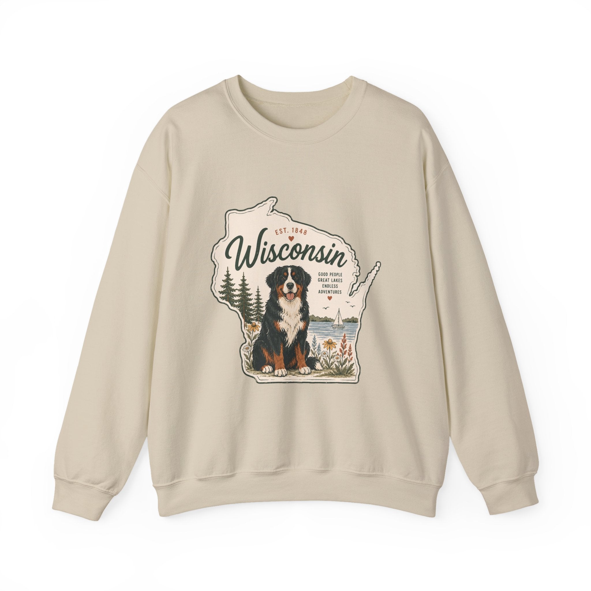 Wisconsin Bernese Mountain Dog Sweatshirt | Dog Mom Crewneck