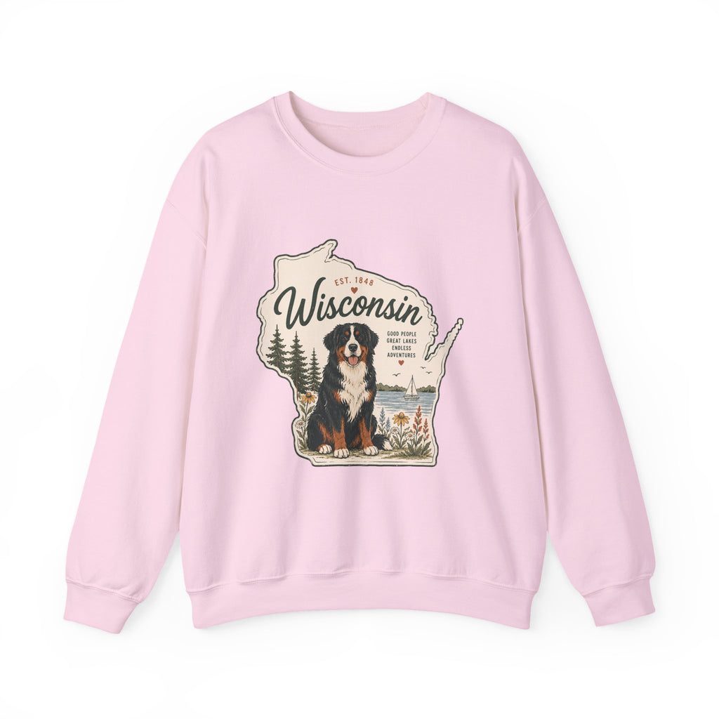 Wisconsin Bernese Mountain Dog Sweatshirt | Dog Mom Crewneck