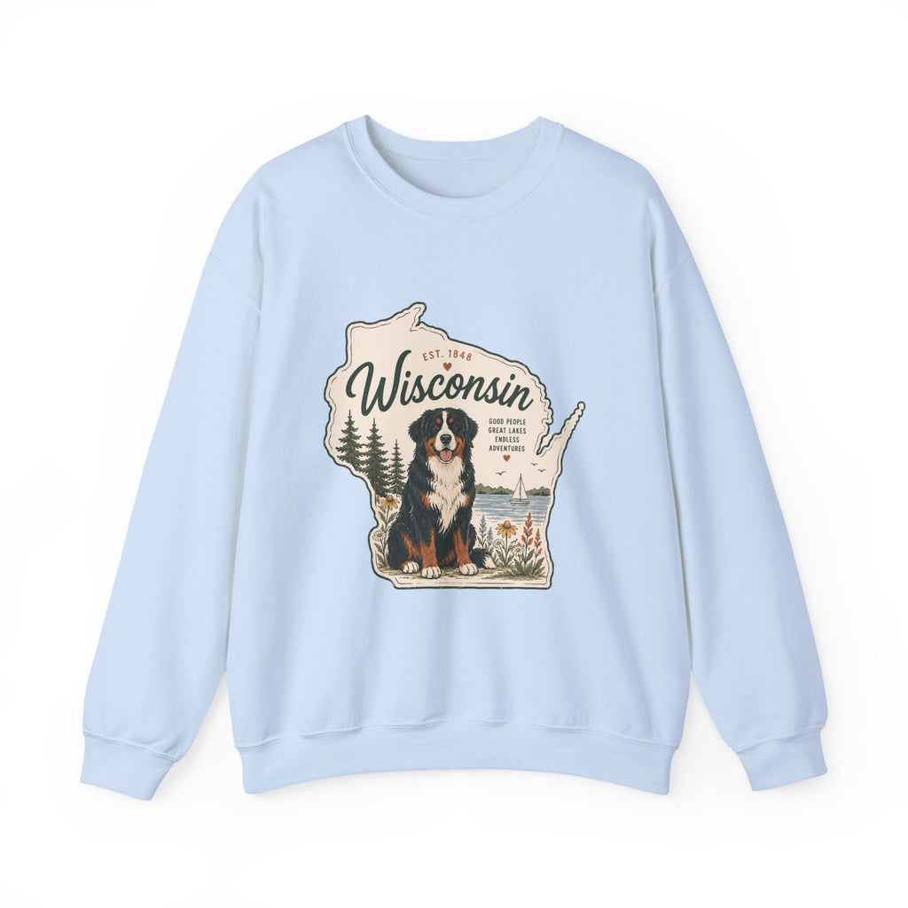 Wisconsin Bernese Mountain Dog Sweatshirt | Dog Mom Crewneck