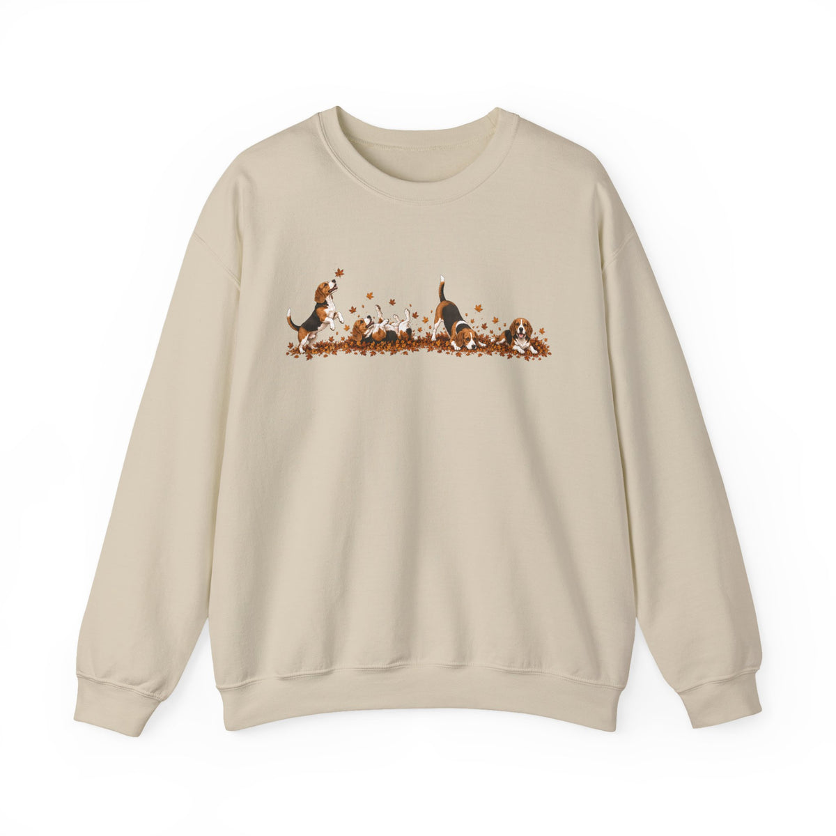 Beagle Playing in Leaves Fall Sweatshirt