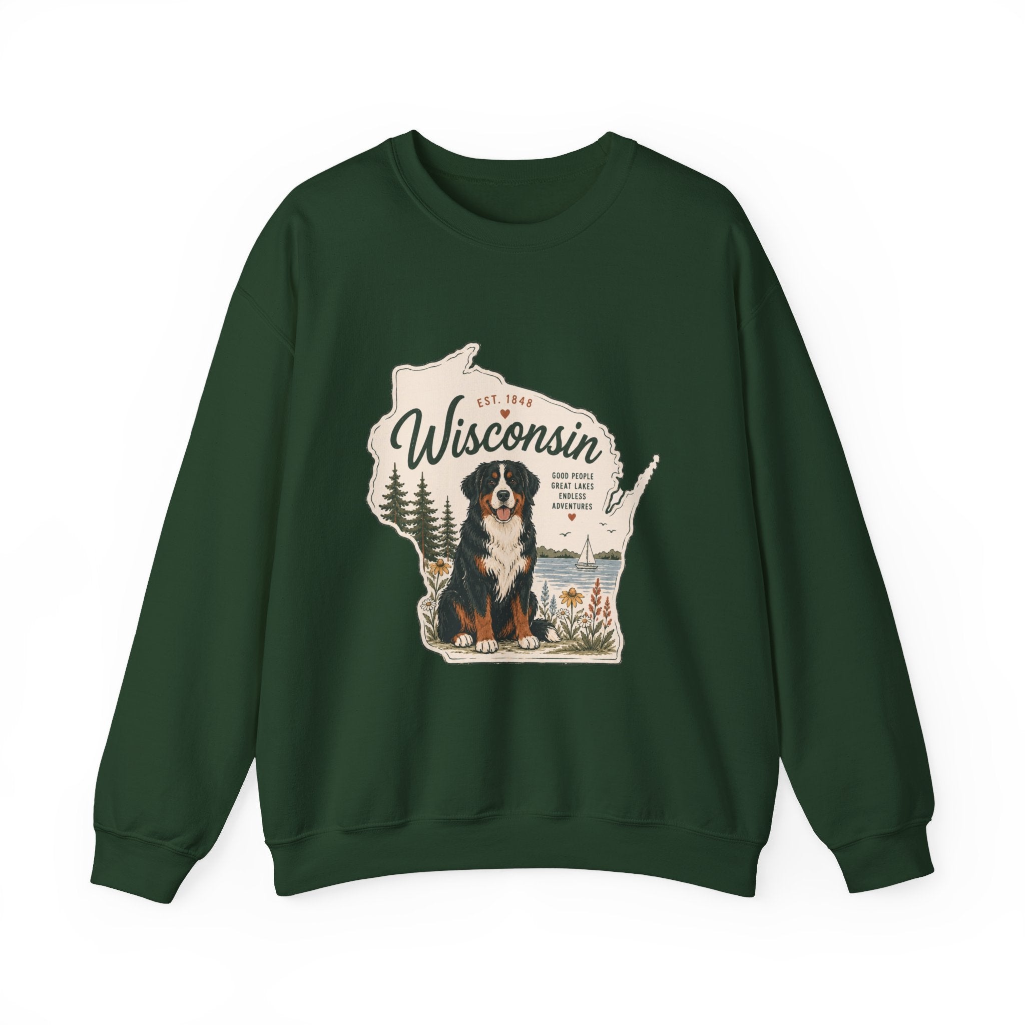 Wisconsin Bernese Mountain Dog Sweatshirt | Dog Mom Crewneck