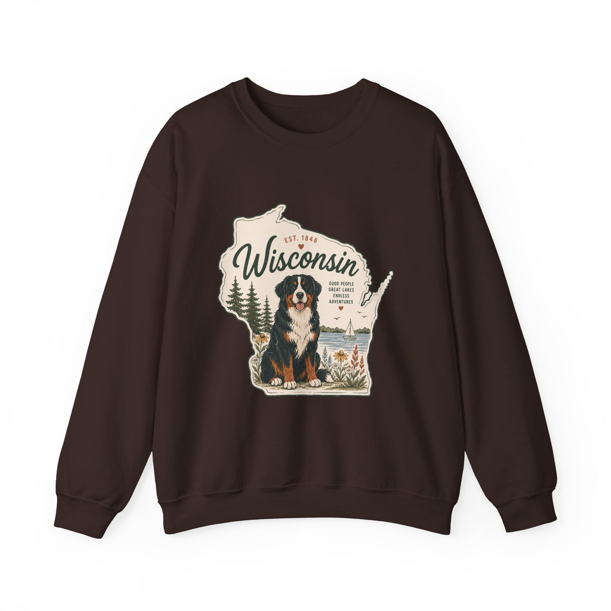 Wisconsin Bernese Mountain Dog Sweatshirt | Dog Mom Crewneck