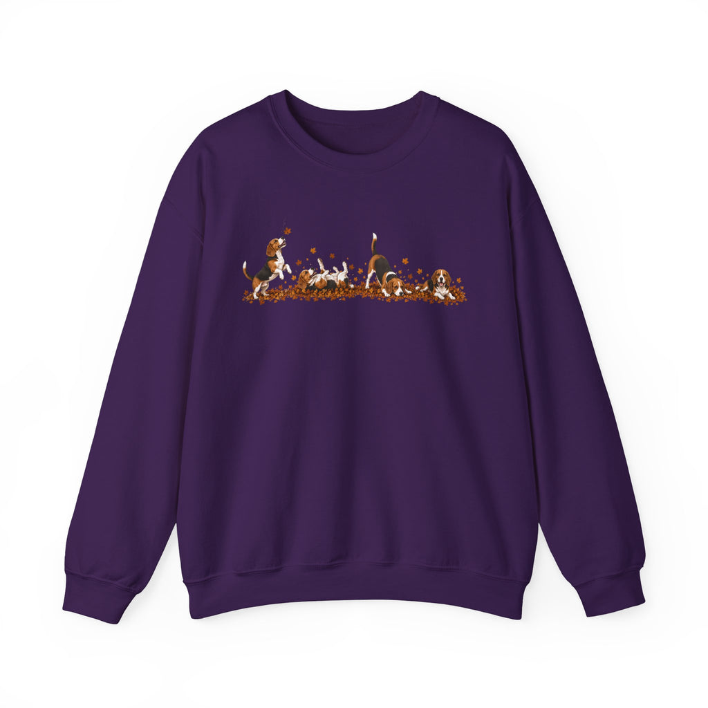 Beagle Playing in Leaves Fall Sweatshirt