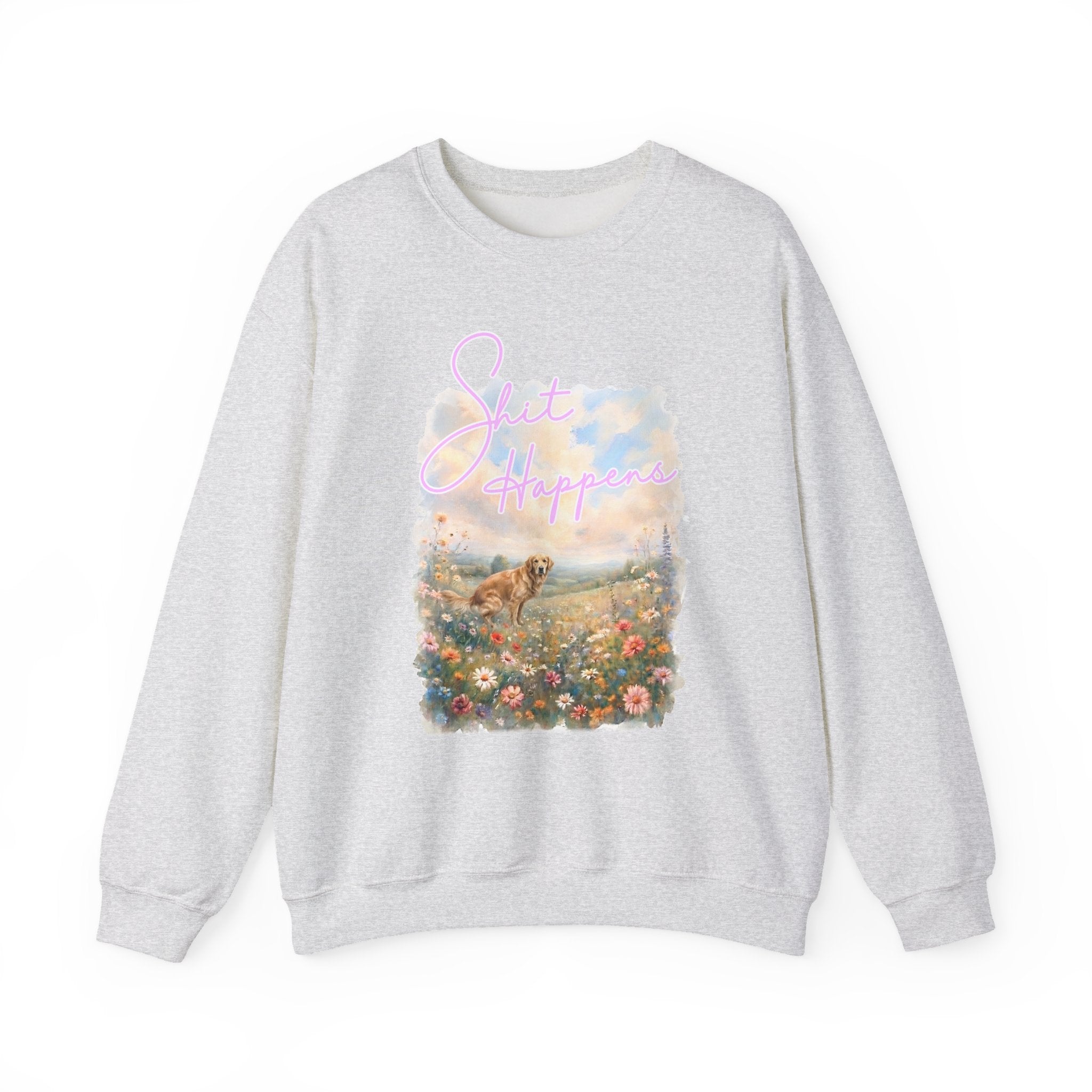 Shit Happens Golden Retriever Crewneck Sweatshirt