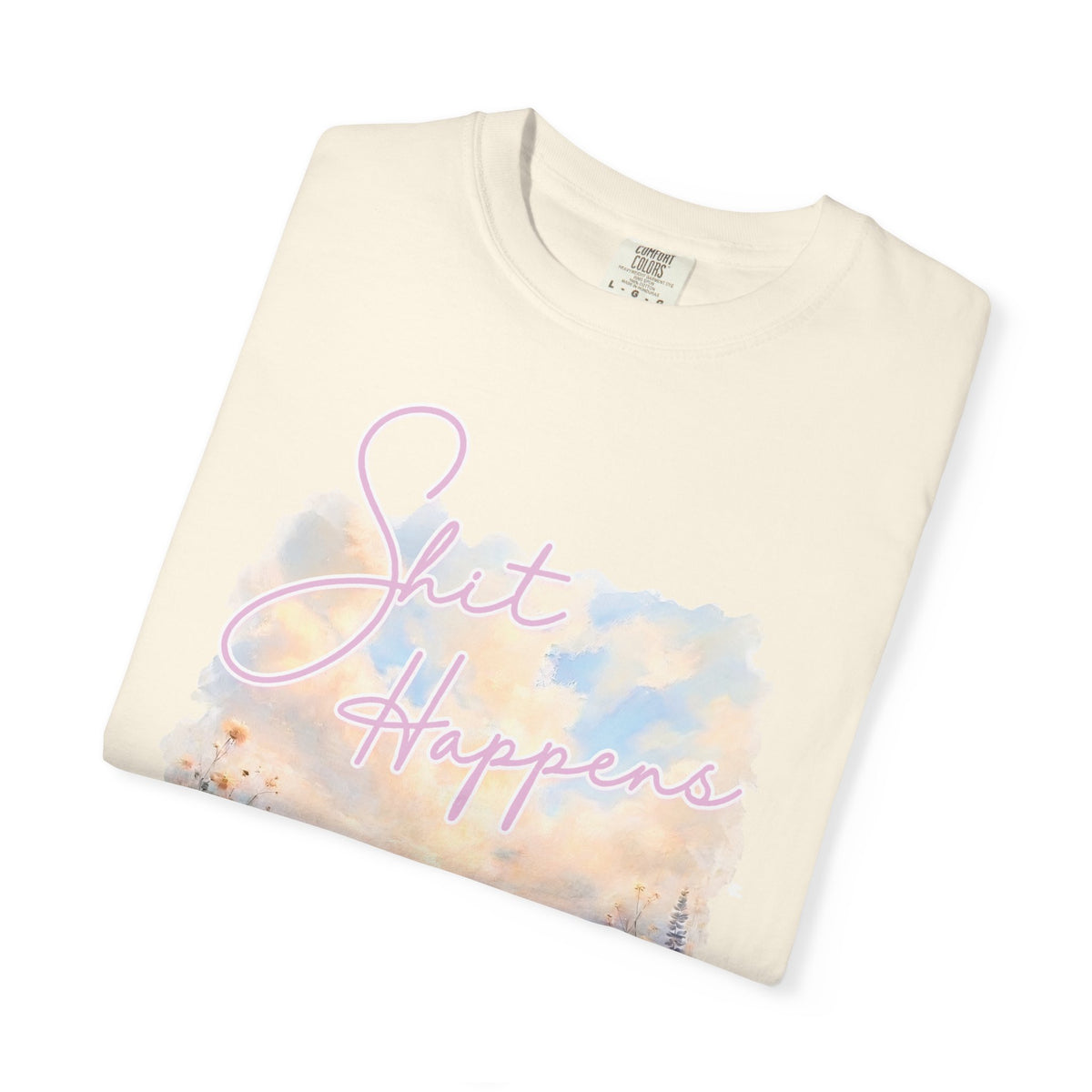 Shit Happens Golden Retriever Comfort Colors T-Shirt