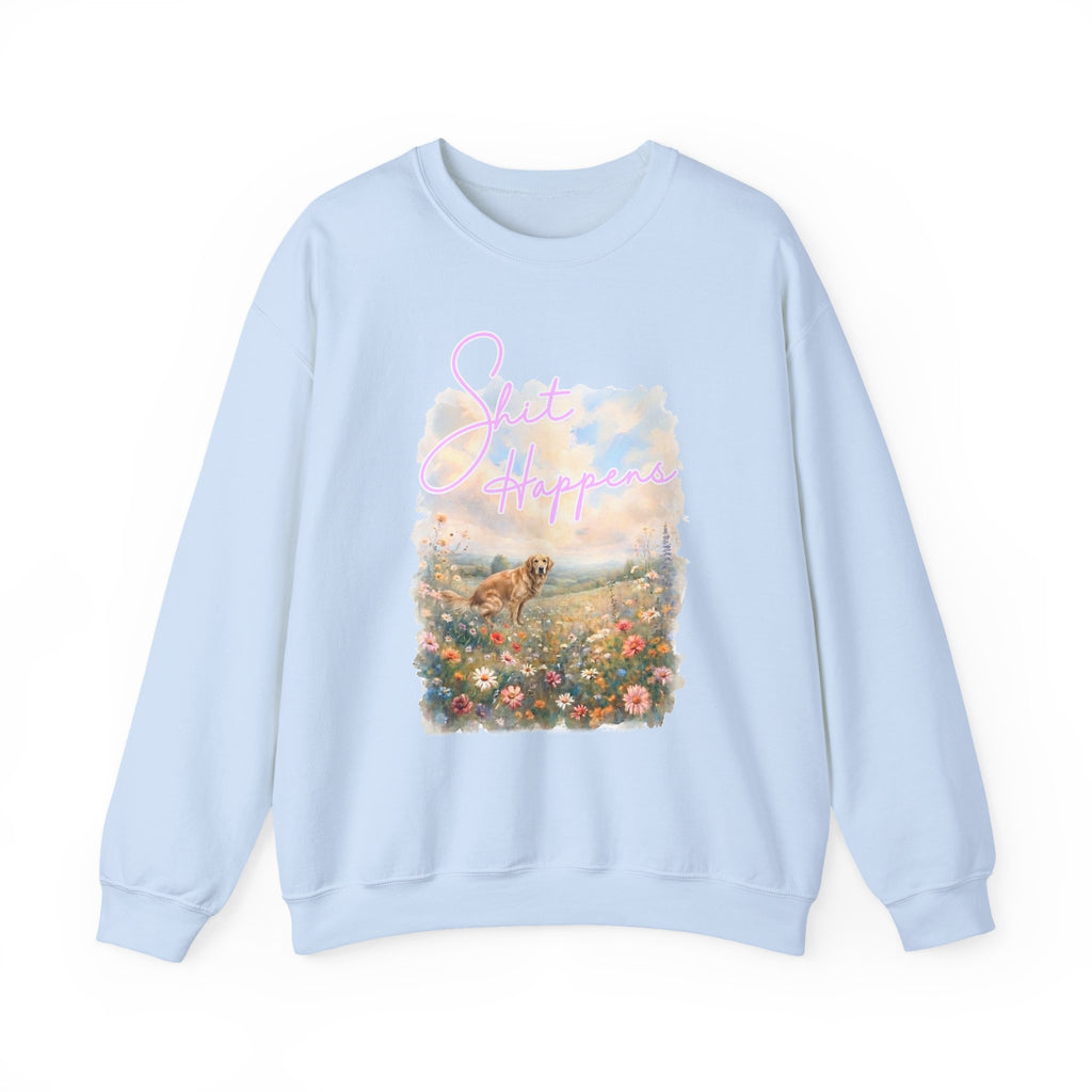 Shit Happens Golden Retriever Crewneck Sweatshirt