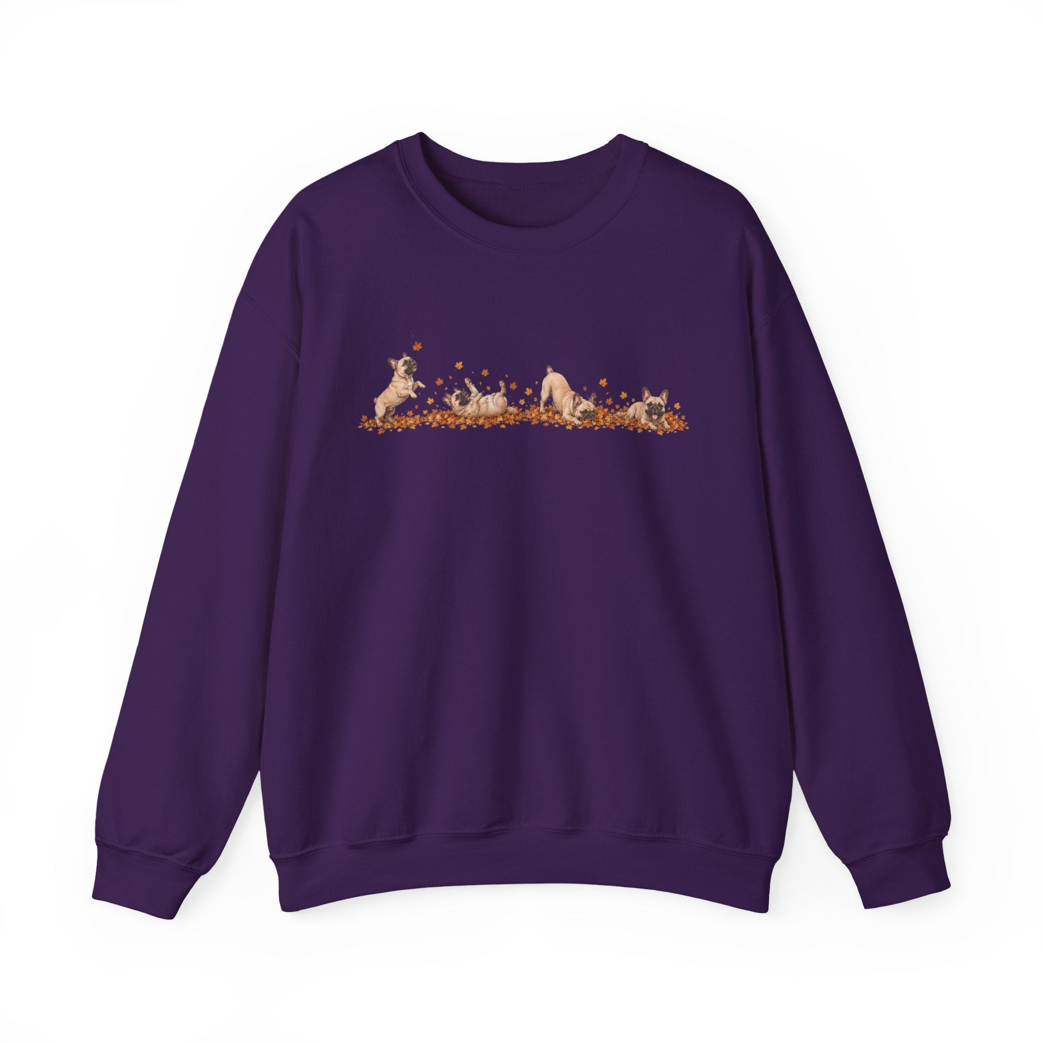 French Bulldog Playing in Leaves Fall Sweatshirt