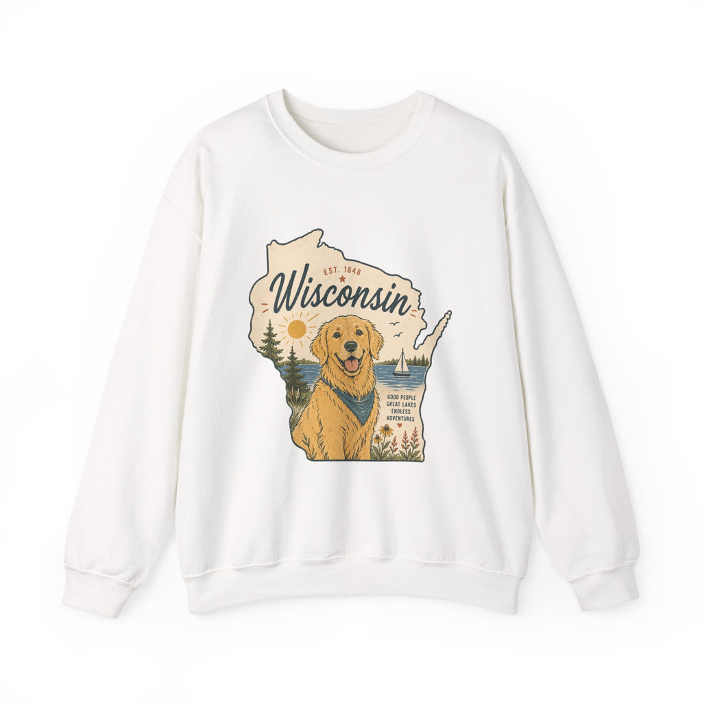 Wisconsin Golden Retriever Sweatshirt | Dog Mom Crewneck