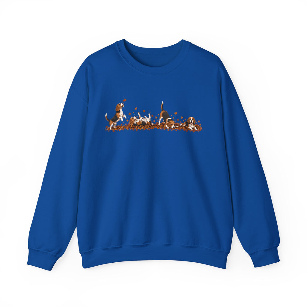 Beagle Playing in Leaves Fall Sweatshirt