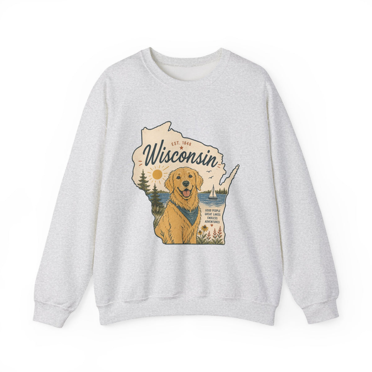 Wisconsin Golden Retriever Sweatshirt | Dog Mom Crewneck