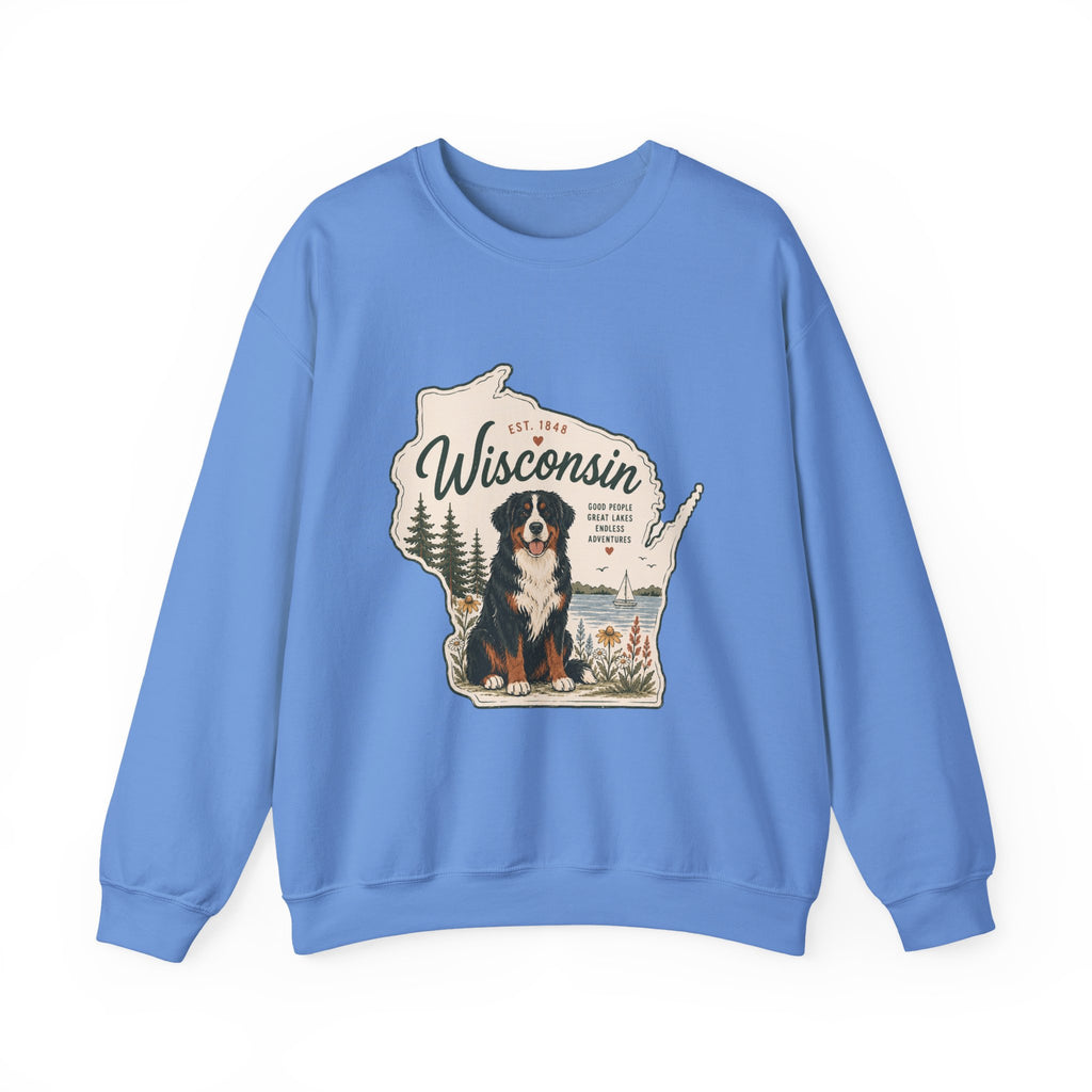 Wisconsin Bernese Mountain Dog Sweatshirt | Dog Mom Crewneck