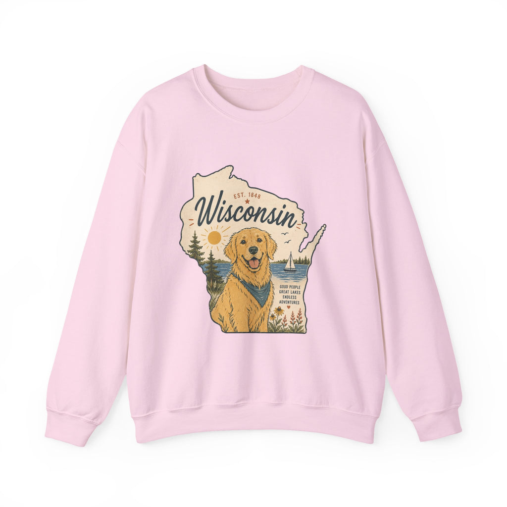 Wisconsin Golden Retriever Sweatshirt | Dog Mom Crewneck